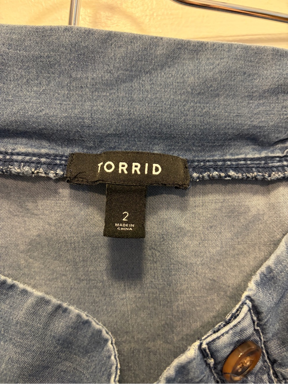 Torrid 2x Chambray Midi Skirt with Buttons - Picture 4 of 4
